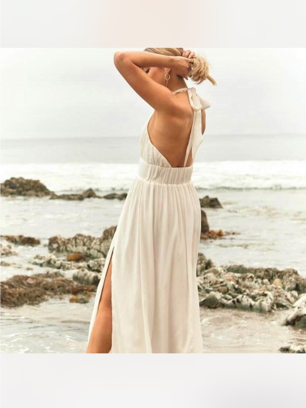 Abercrombie Plunge Halter Maxi Dress - Picture 2 of 3